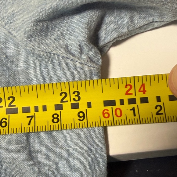 Lucky Brand Light Blue Embroidered Button Down Shirt SZ S EUC - Picture 7 of 8